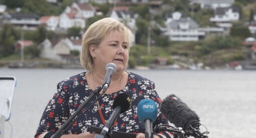 Erna Solberg til Medier24: - Jeg mener ikke vi har en blodtørstig presse i Norge