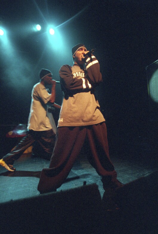 Eminem på sin første konsert i Oslo i 1999. Eminem på sin første konsert i Oslo i 1999.