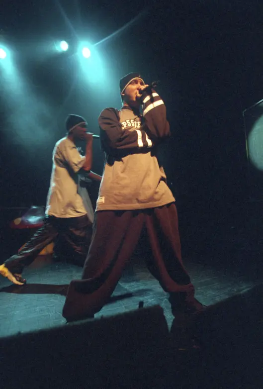 Eminem på sin første konsert i Oslo i 1999. Eminem på sin første konsert i Oslo i 1999.