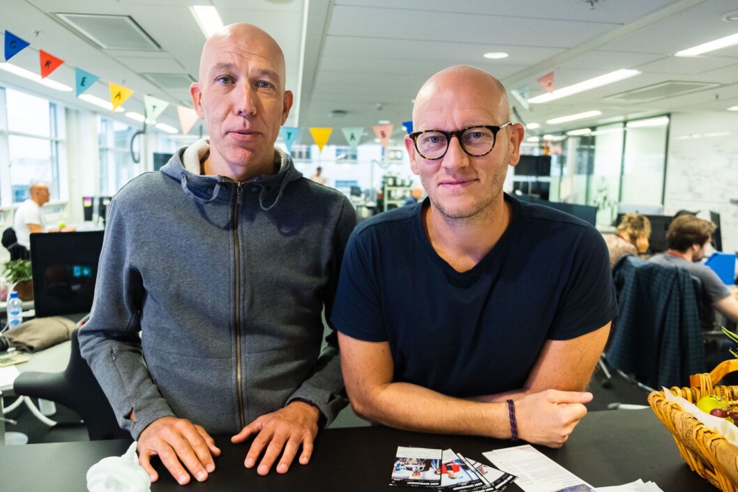 Produktsjef for Peil, Geir Larsen og utviklingsredaktør i VG, Ola Stenberg. Produktsjef for Peil, Geir Larsen og utviklingsredaktør i VG, Ola Stenberg.