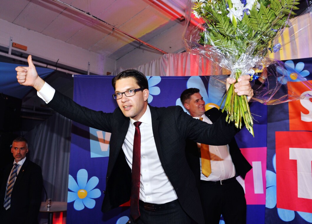 Partileder Jimmie Åkesson i Sverigedemokraternas. Arkivfoto Partileder Jimmie Åkesson i Sverigedemokraternas. Arkivfoto