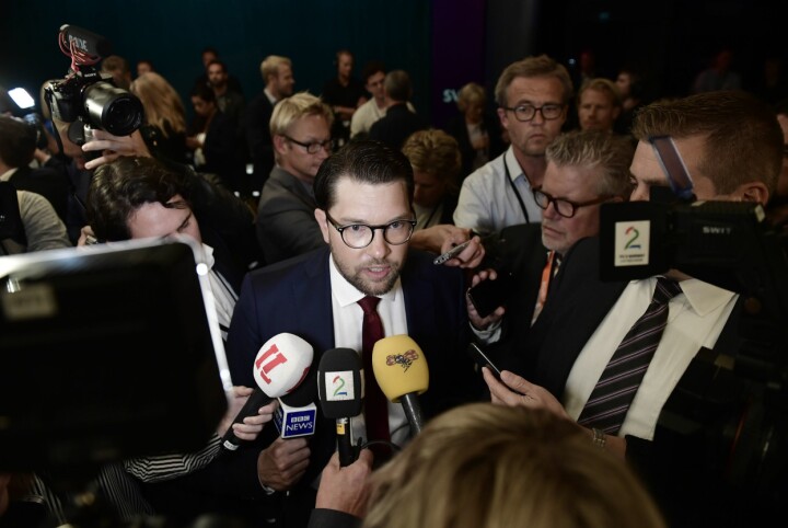 Sverigedemokratenes Jimmie Åkesson  etter SVTs partilederdebatt.