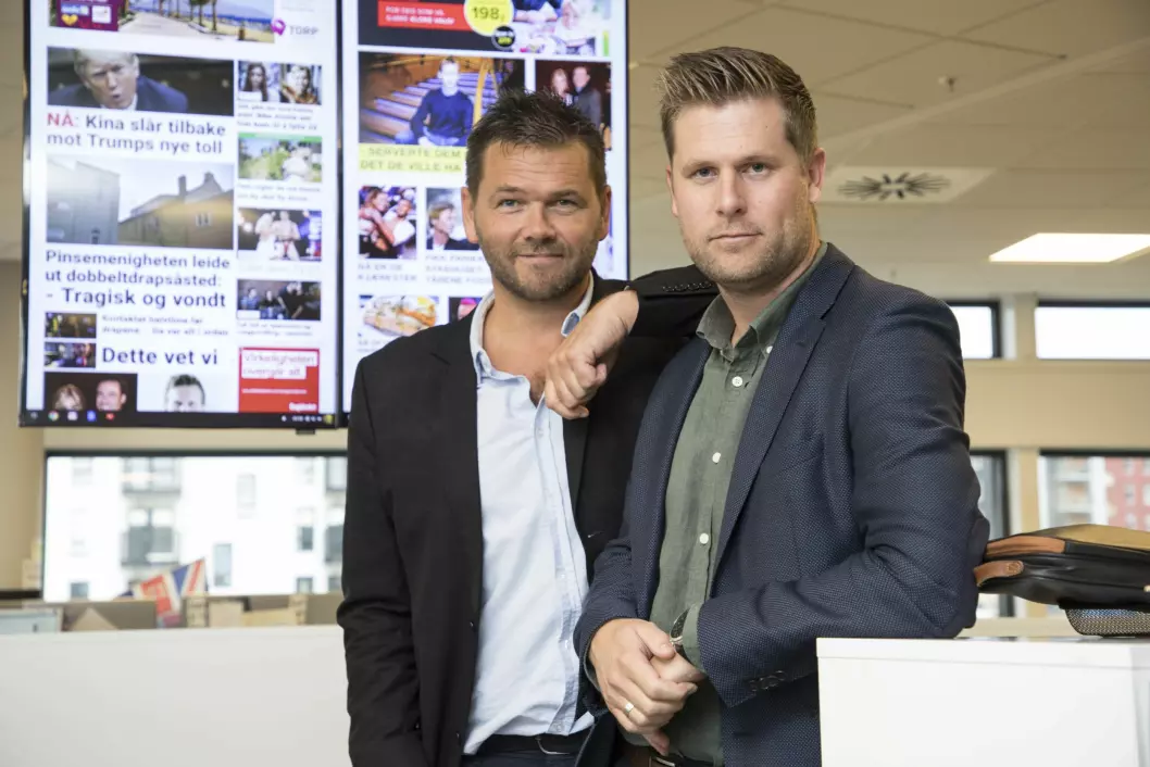 Digitalredaktør Jonas Jørstad i Seoghør.no og i Dagbladet Kjendis - og videodirektør Mads A. Andersen i Aller Media.
