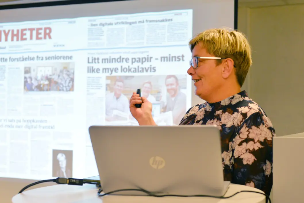 Sissel Skjervum Bjerkehagen, redaktør i Avisen Hadeland Sissel Skjervum Bjerkehagen, redaktør i Avisen Hadeland