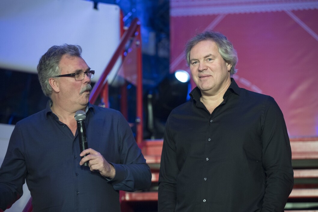 TV 2s kommentatorpar Harald Bredeli (tv) og Bent Svele. Arkivfoto TV 2s kommentatorpar Harald Bredeli (tv) og Bent Svele. Arkivfoto