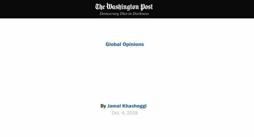 The Washington Post trykket tom spalte. Den var signert en savnet journalist