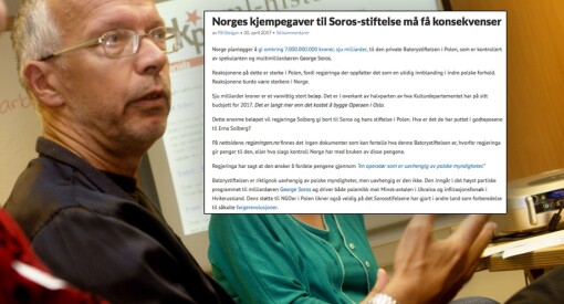 Nei, Steigan: Norge gir ikke syv milliarder kroner til en Soros-stiftelse
