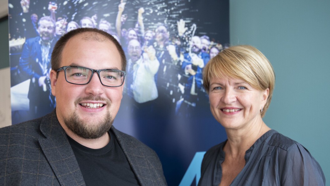 Redaktør og daglig leder Erik Waatland og styreleder Nina Refseth i Medier24. Redaktør og daglig leder Erik Waatland og styreleder Nina Refseth i Medier24.