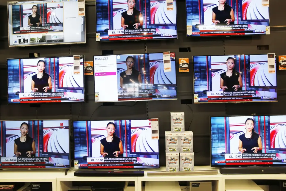 Fallet i annonseinntektene for TV-markedet fortsetter. Fra september i fjor til september i år er nedgangen på 174 millioner kroner. Illustrasjonsfoto Fallet i annonseinntektene for TV-markedet fortsetter. Fra september i fjor til september i år er nedgangen på 174 millioner kroner. Illustrasjonsfoto