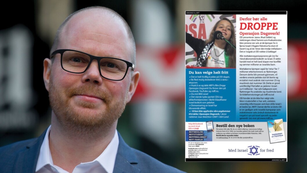 Gard Steiro, VG-redaktør og skjermdump av annonsen. Gard Steiro, VG-redaktør og skjermdump av annonsen.