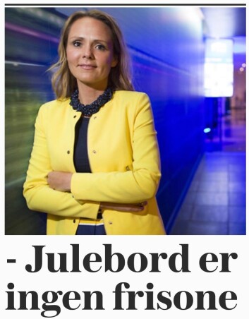 Barne- og likestillingsminister Linda Hofstad Helleland på VG-fronten. Barne- og likestillingsminister Linda Hofstad Helleland på VG-fronten.