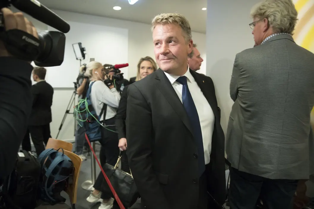 Tidligere justis- og beredskapsminister Per-Willy Amundsen (Frp) fotografert under åpen høring i Stortingets kontroll-og konstitusjonskomite tidligere i høst. Tidligere justis- og beredskapsminister Per-Willy Amundsen (Frp) fotografert under åpen høring i Stortingets kontroll-og konstitusjonskomite tidligere i høst.