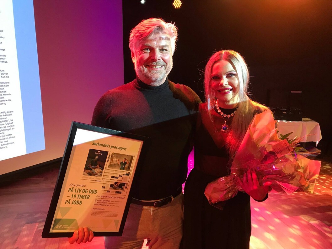 Feature-vinnerne er: Tekst: Ann Magritt Arnli og Gro Seland. Foto: Kjartan Bjelland. Utvikler: Frode Nordbø. Trond Heitmann, desk. Feature-vinnerne er: Tekst: Ann Magritt Arnli og Gro Seland. Foto: Kjartan Bjelland. Utvikler: Frode Nordbø. Trond Heitmann, desk.