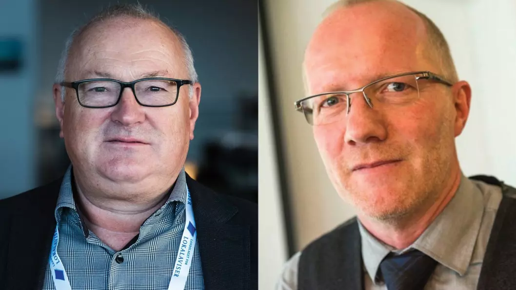 Rune Hetland i LLA og Arne Jensen i Norsk Redaktørforening