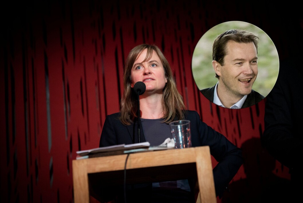 Mari Skurdal, ansvarleg redaktør i Klassekampen. Innfelt er Bård Glad Pedersen, informasjonsdirektør i Equinor. Mari Skurdal, ansvarleg redaktør i Klassekampen. Innfelt er Bård Glad Pedersen, informasjonsdirektør i Equinor.