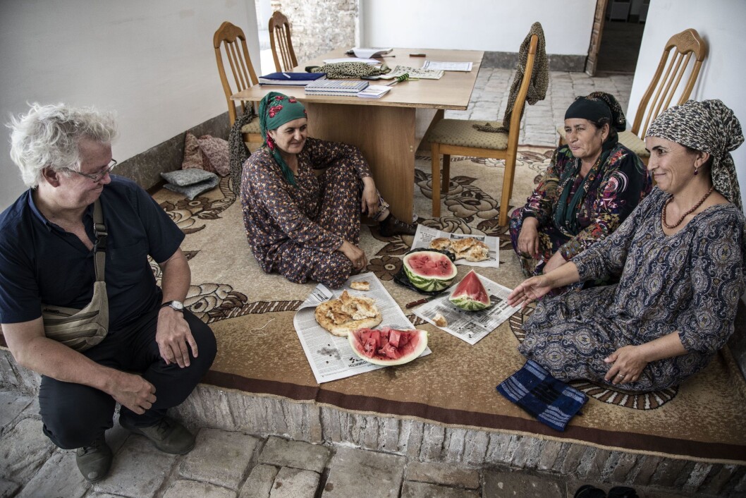 Per Anders Johansen i Pamir i Tadsjikistan i sommar. Per Anders Johansen i Pamir i Tadsjikistan i sommar.
