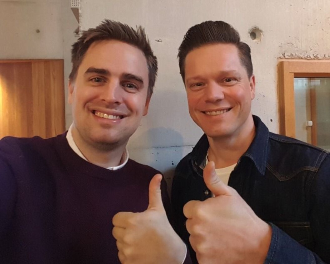 Her feirer Eivind Trædal og Eivind Trædal at de har fått kontroll over eget navn på nett. Her feirer Eivind Trædal og Eivind Trædal at de har fått kontroll over eget navn på nett.