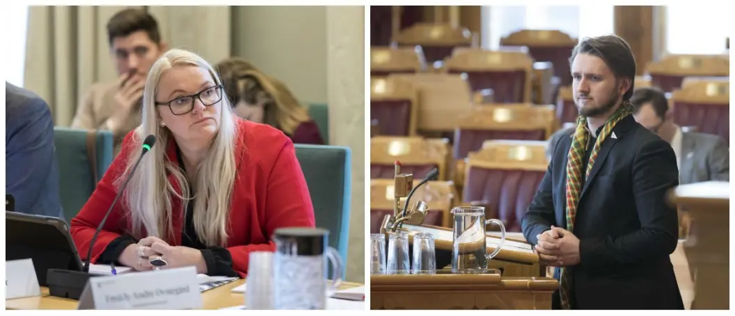 Mediepolitisk talsperson Åslaug Sem-Jacobsen i Senterpartiet og mediepolitisk talsperson Freddy Øvstegård i SV. Mediepolitisk talsperson Åslaug Sem-Jacobsen i Senterpartiet og mediepolitisk talsperson Freddy Øvstegård i SV.