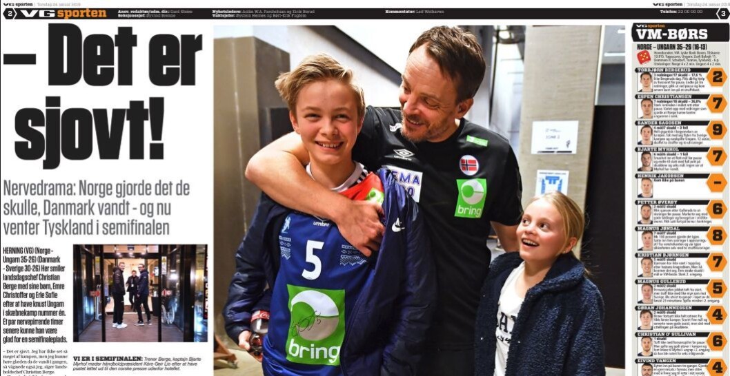 VG-sporten 24. januar. VG-sporten 24. januar.