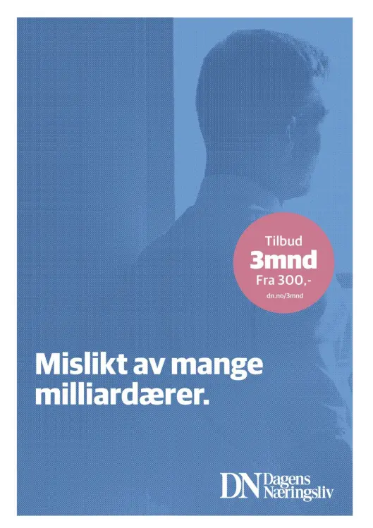 Dagens Næringslivs annonse i Klassekampen. Dagens Næringslivs annonse i Klassekampen.