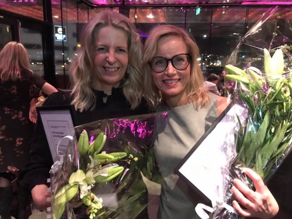 Adresseavisens graveduo Mari K. By Rise og Lajla Ellingsen vant hovedprisen. Adresseavisens graveduo Mari K. By Rise og Lajla Ellingsen vant hovedprisen.