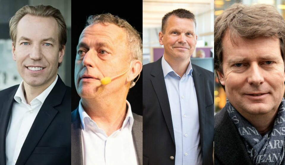 Anders Nilsson (Bonnier), Are Stokstad (Amedia), Per Bowallius (MittMedia) og Per Axel Koch (Polaris Media).