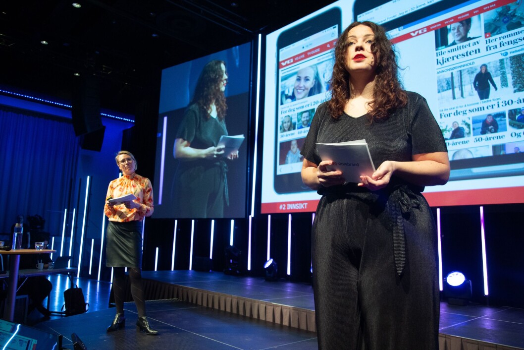 Hilde Stray Due og Ingrid Stakkestad i Storebrand. Her på Social Media Days i 2019. Hilde Stray Due og Ingrid Stakkestad i Storebrand. Her på Social Media Days i 2019.