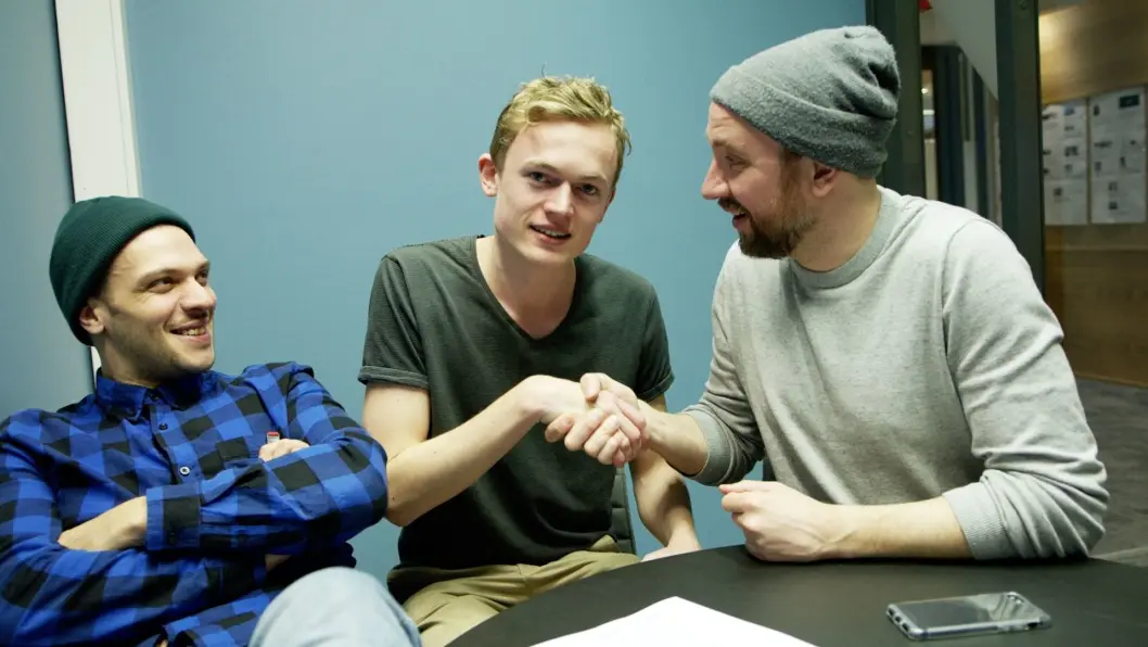 Jamel Rake, Kasper Foss og Bernt Hulsker. Jamel Rake, Kasper Foss og Bernt Hulsker.