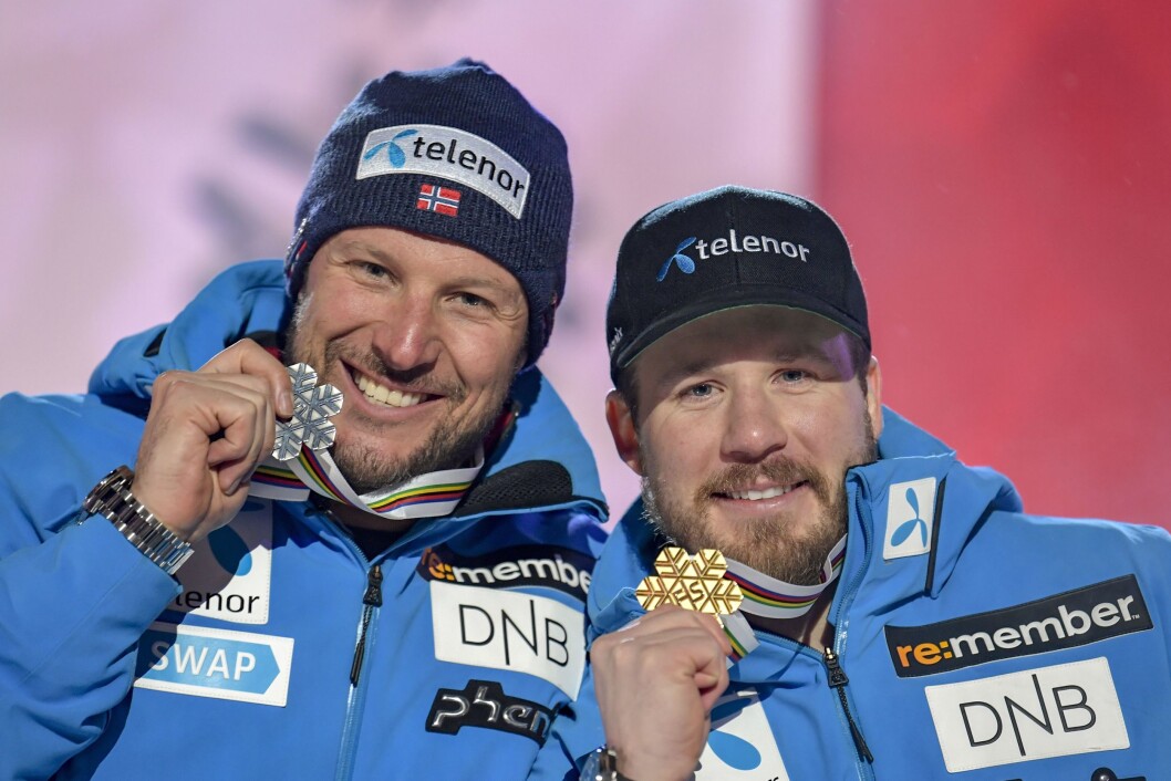 Aksel Lund Svindals avskjedsrenn, der han tapte med knappe to hundredeler mot gullvinner Kjetil Jansrud, ga seertopp for NRK. Da Lund Svindal skled over målstreken lørdag 9. februar, satt 714 000 seere klistret foran skjermen. Fra høyre: Kjetil Jansrud og Aksel Lund Svindal. Aksel Lund Svindals avskjedsrenn, der han tapte med knappe to hundredeler mot gullvinner Kjetil Jansrud, ga seertopp for NRK. Da Lund Svindal skled over målstreken lørdag 9. februar, satt 714 000 seere klistret foran skjermen. Fra høyre: Kjetil Jansrud og Aksel Lund Svindal.