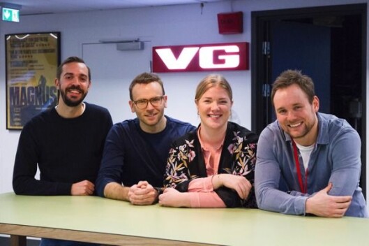 VGs sponsoravdeling. F.v. Peter Skjønberg, Simen Gjerstad, Ida Gravdal Haldorsen, Mikael Buchmann VGs sponsoravdeling. F.v. Peter Skjønberg, Simen Gjerstad, Ida Gravdal Haldorsen, Mikael Buchmann