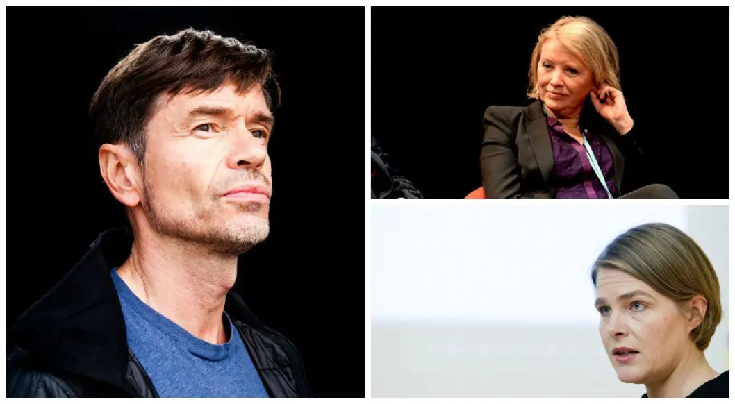 Sosiolog og samfunnsdebattant Kjetil Rolness og kommentatorene Marie Simonsen i Dagbladet og Hege Ulstein i Dagsavisen. Sosiolog og samfunnsdebattant Kjetil Rolness og kommentatorene Marie Simonsen i Dagbladet og Hege Ulstein i Dagsavisen.