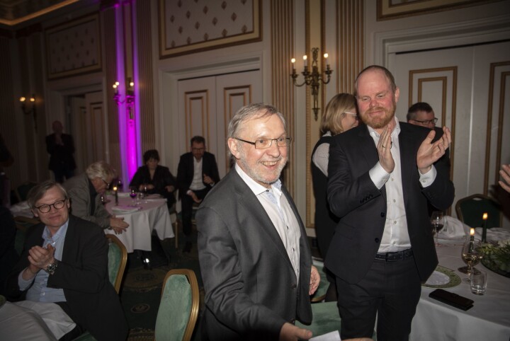 Harald Stanghelle fikk hederprisen under Oslo redaktørforenings møte i 2019.