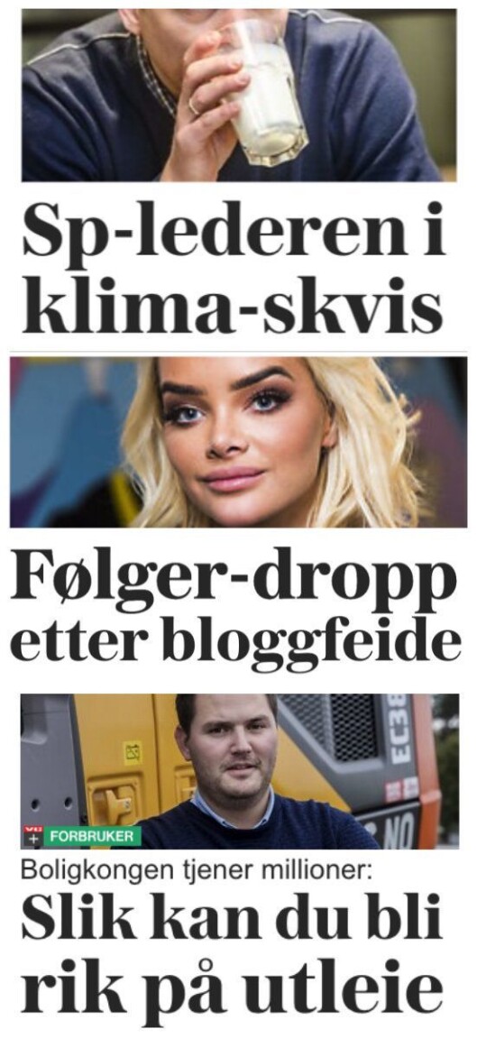 Faksimiler fra VGs forside tirsdag - tre timer etter stornyheten fra Sør-Varanger kom. Faksimiler fra VGs forside tirsdag - tre timer etter stornyheten fra Sør-Varanger kom.