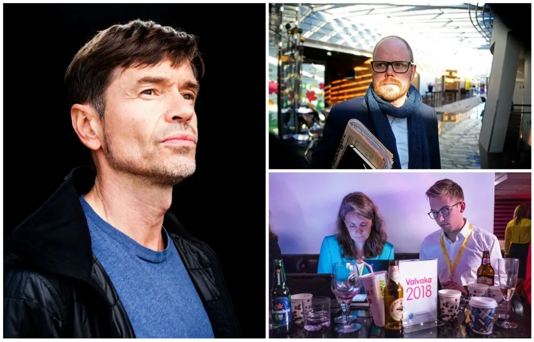 Kjetil Rolness, sosiolog og samfunnsdebattant, sjefredaktør Gard Steiro, politisk redaktør Hanne Skartveit og politisk journalist Lars Joakim Skarvøy i VG. Kjetil Rolness, sosiolog og samfunnsdebattant, sjefredaktør Gard Steiro, politisk redaktør Hanne Skartveit og politisk journalist Lars Joakim Skarvøy i VG.