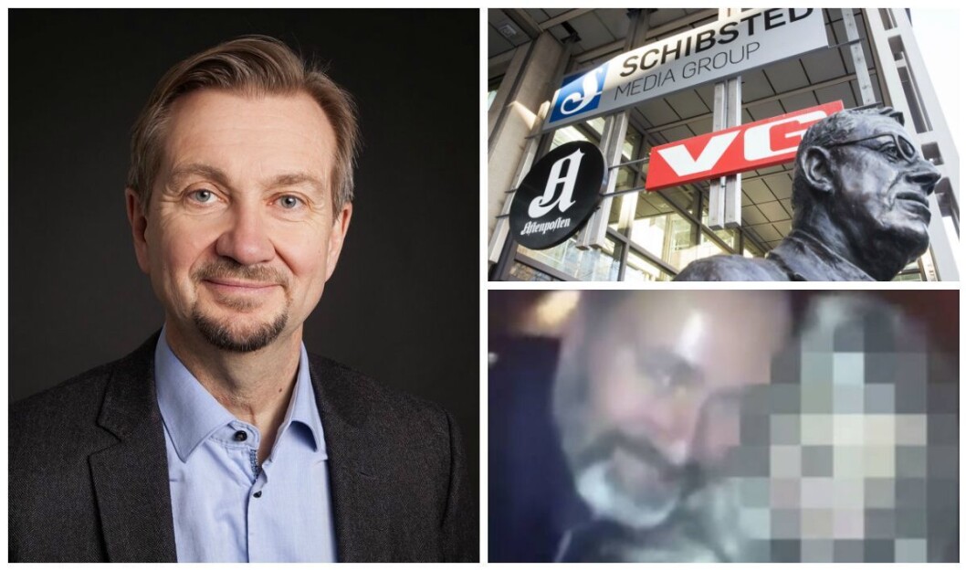 Trygve Aas Olsen, fagmedarbeider ved IJ. Til venstre: VG-huset og Trond Giske i dansevideoen. Trygve Aas Olsen, fagmedarbeider ved IJ. Til venstre: VG-huset og Trond Giske i dansevideoen.