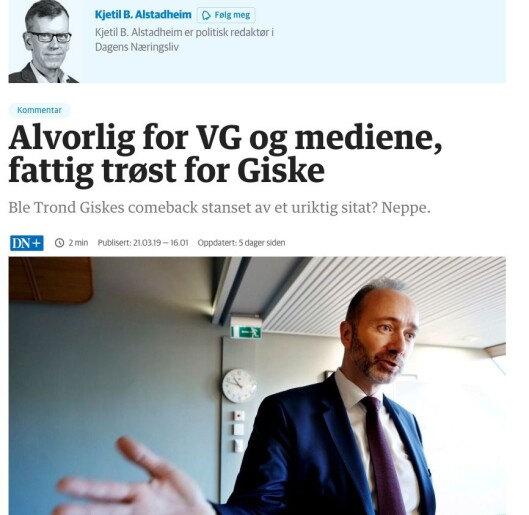 Faksimile fra Alstadheims kommentar på nett. Faksimile fra Alstadheims kommentar på nett.