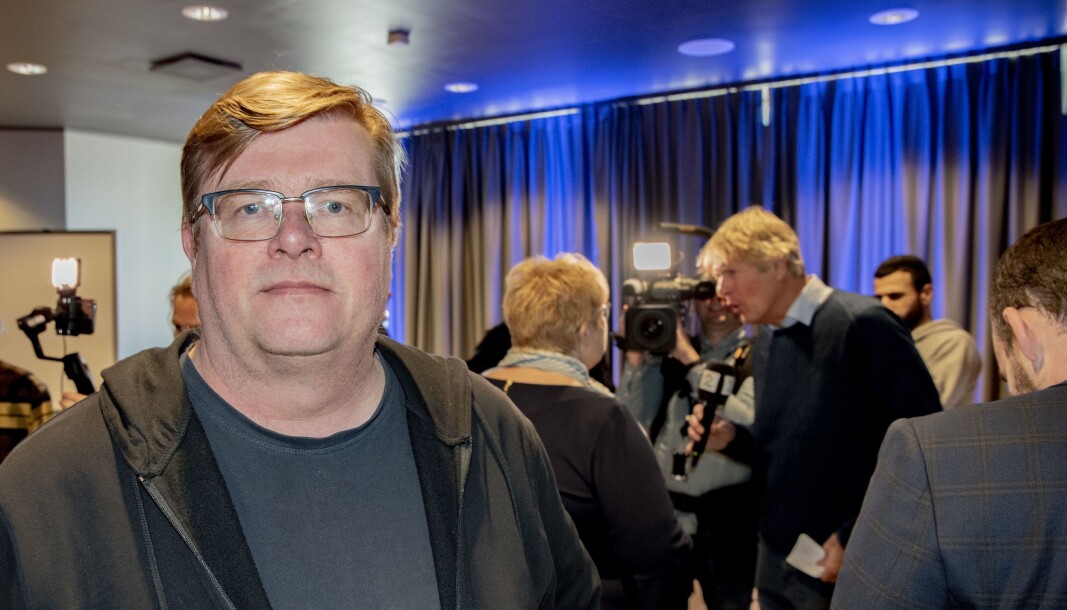 Leder Rolf Johansen i NRKJ. Her fra da regjeringen la fram sin mediestøttemelding. Leder Rolf Johansen i NRKJ. Her fra da regjeringen la fram sin mediestøttemelding.