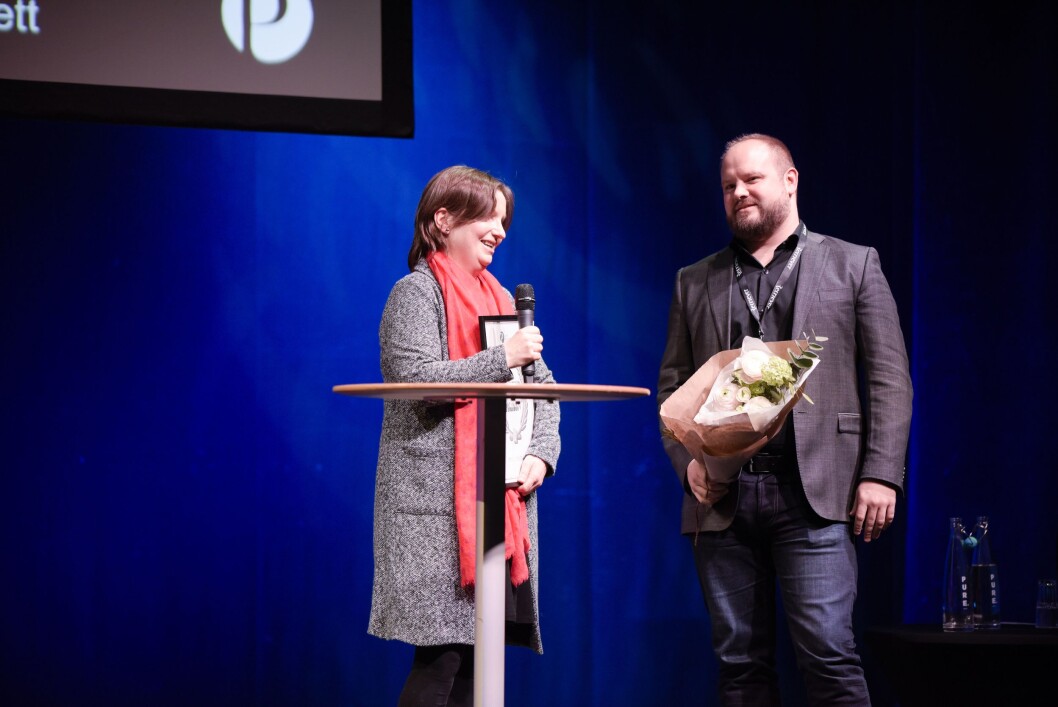 Irene Ramm og Markus Iestra mottok Flaviaprisen på Skup fredag. Irene Ramm og Markus Iestra mottok Flaviaprisen på Skup fredag.