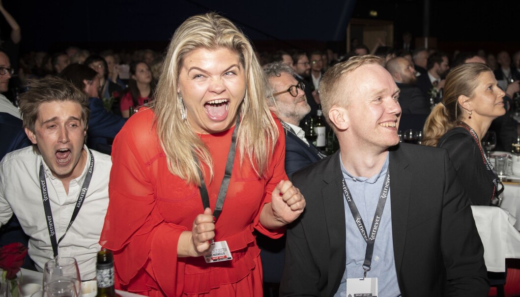Scener fra da Dagens Næringslivs journalister vant SKUP-prisen i 2019. Scener fra da Dagens Næringslivs journalister vant SKUP-prisen i 2019.