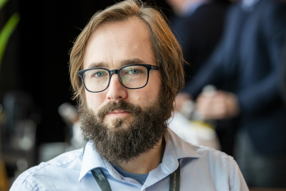 Harald S. Klungtveit er redaktør i Filter Nyheter.Her på ein pressekonferanse i regi av PST på hotellet The Thief på Tjuvholmen i Oslo.
