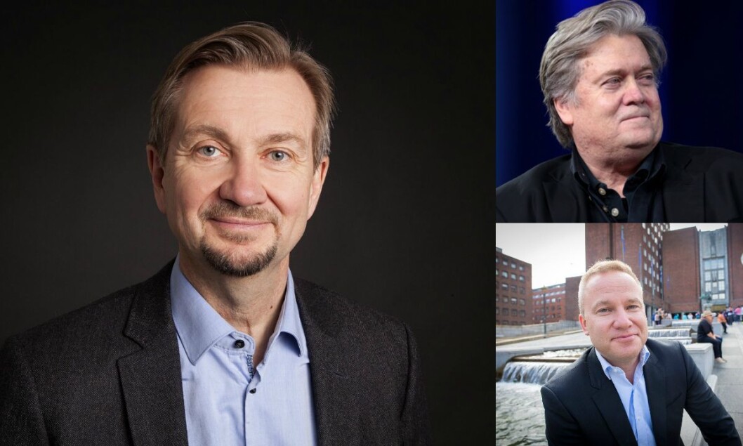 Trygve Aas Olsen - innfelt: Steve Bannon og Helge Lurås. Trygve Aas Olsen - innfelt: Steve Bannon og Helge Lurås.