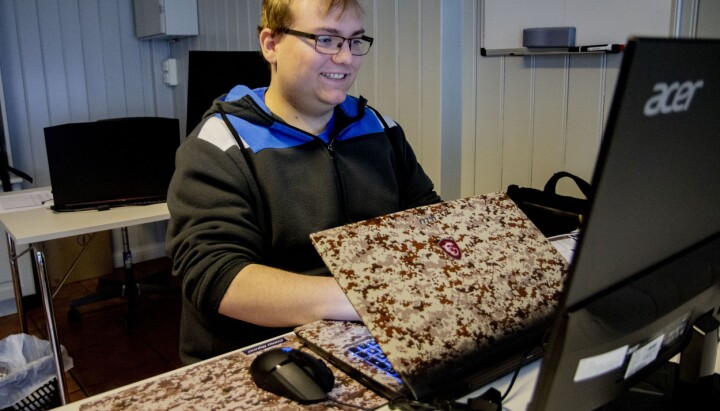 Knut Erik Liane (22) i arbeidstrening. FOTO: Ole Dag Kvamme