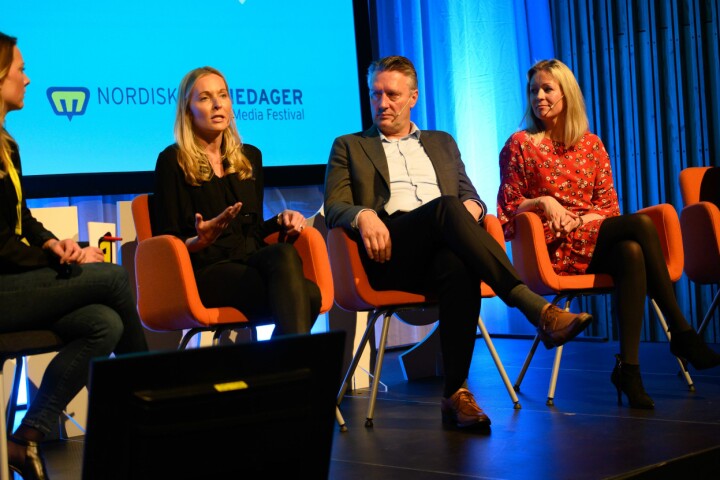 Sara Narvhus Oksdøl (Daglig leder, Spray), Svein Arne Haavik (Innholdssjef, VG Partnerstudio) og Ida Barth Thomassen (Leder, Brand Studio).