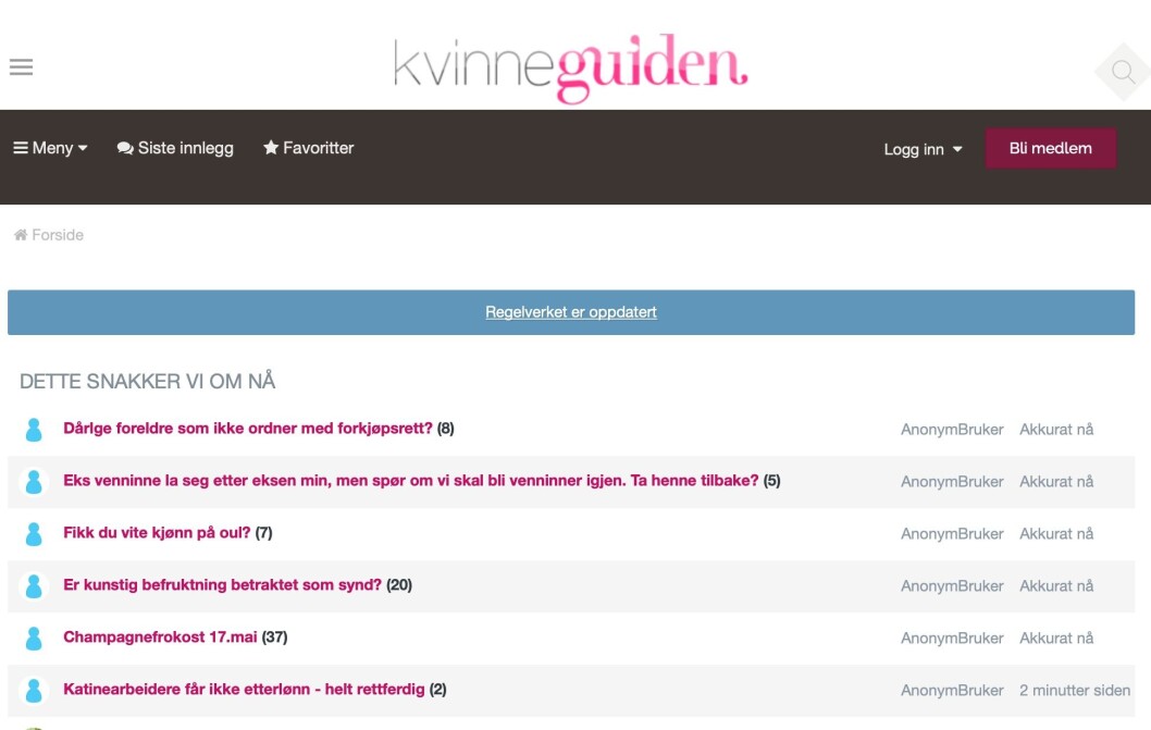 En administrator på forumet Kvinneguiden utleverte eposten til en annen bruker, skriver DN. En administrator på forumet Kvinneguiden utleverte eposten til en annen bruker, skriver DN.