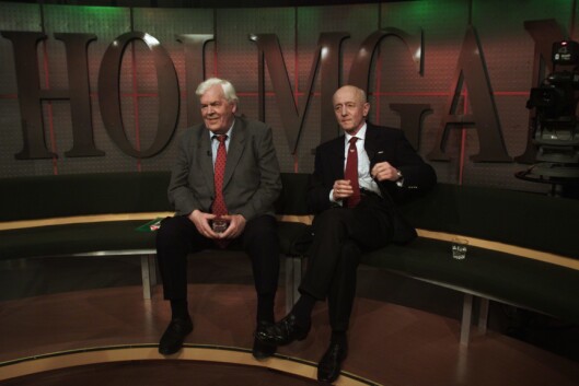 Det byrjar å bli ei stund sidan debattsendingane samla nordmenn framføre TV 2 på hovudkanalen. Her er frå då Thorbjørn Berntsen (t.v.) møtte til debatt i tv-programmet «Holmgang» på TV 2 i 2002. Det byrjar å bli ei stund sidan debattsendingane samla nordmenn framføre TV 2 på hovudkanalen. Her er frå då Thorbjørn Berntsen (t.v.) møtte til debatt i tv-programmet «Holmgang» på TV 2 i 2002.
