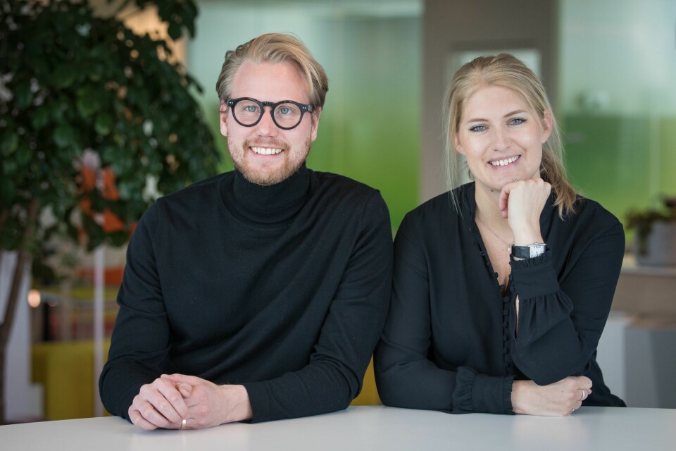 Innovasjonsmiljøet i Schibsted ledes av produktsjef Tobias Calminder og Next Media-sjef Frida Kvarnström.