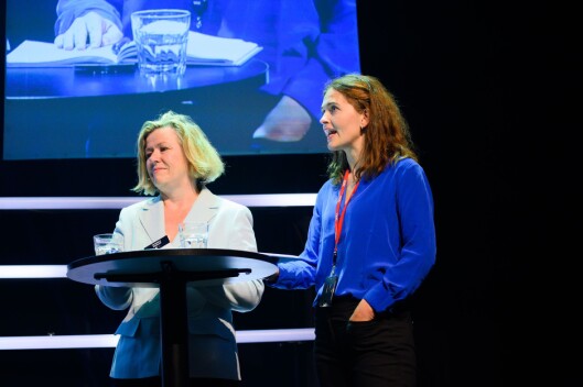 Nyheitsredaktørane Tone Tveøy Strøm-Gundersen (Aftenposten) og Tora Bakke Håndlykken (VG). Nyheitsredaktørane Tone Tveøy Strøm-Gundersen (Aftenposten) og Tora Bakke Håndlykken (VG).
