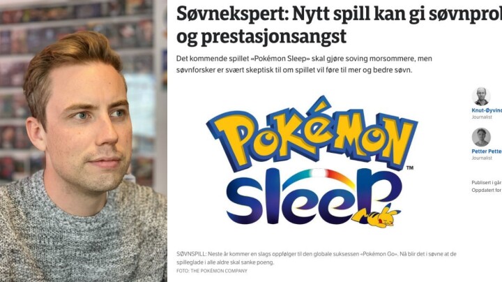 Audum Rodem, redaksjonssjef i Gamer.no. Til høgre er skjermdump av NRK-artikkelen.