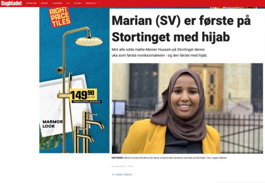 Dette er saken som Dagbladet delte på sin Facebook-side. Dette er saken som Dagbladet delte på sin Facebook-side.
