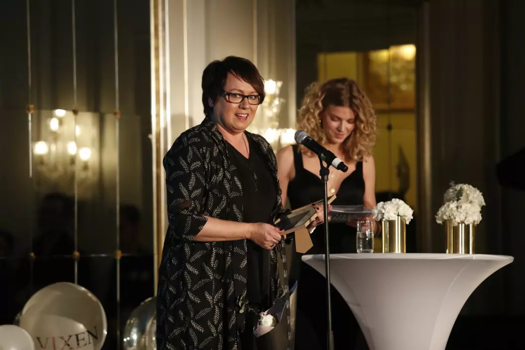 Trine Sandberg fekk prisen årets business under VIXEN Influencer Awards 2017.